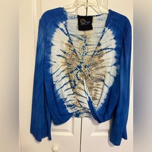 Blue and beige shirt